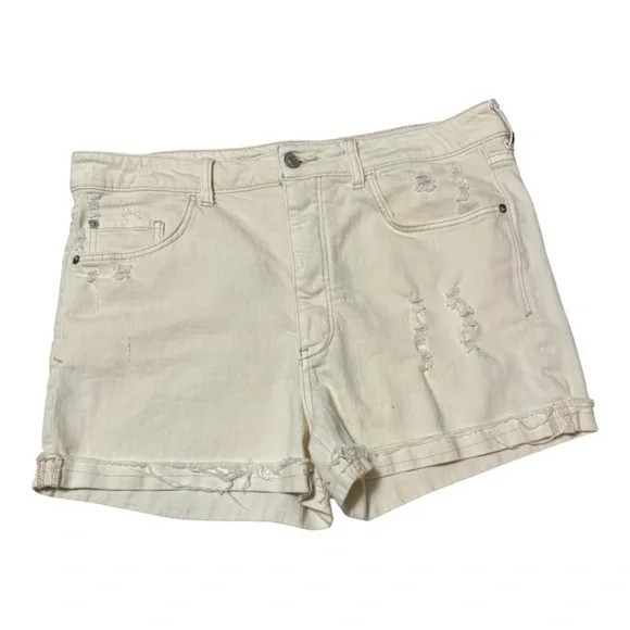 Anthropologie Pilcro Distressed
Jean Shorts Cream Size 32 - Picture 2 of 5